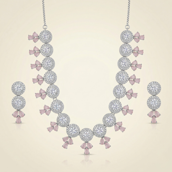 AD PINK Necklace and Earring