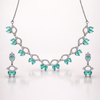 American Diamond Turquoise Necklace and Earrings Set