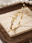 Golden Blossom Floral Bracelet for Women | Elegant Adjustable Bangle