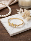 Golden Blossom Floral Bracelet for Women | Elegant Adjustable Bangle