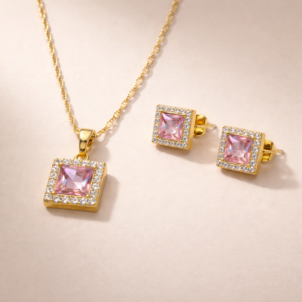 AT PINK Necklace and Earring