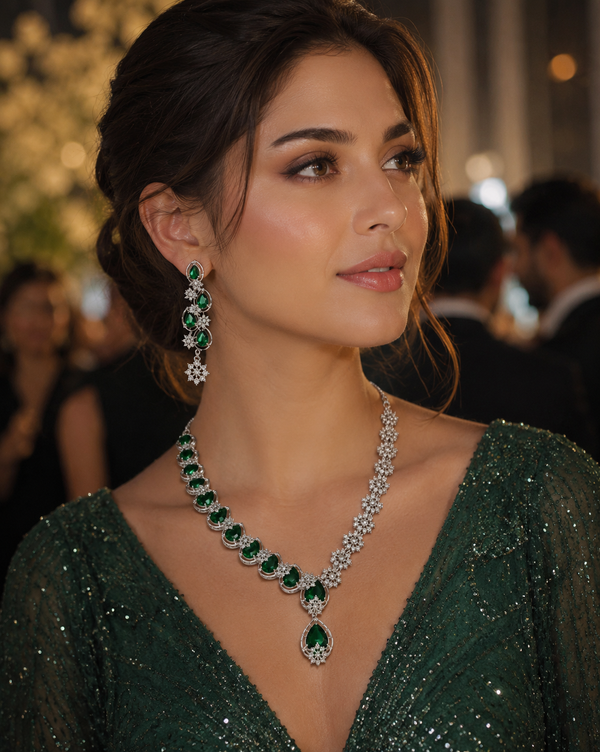 Modra AD Blossom Necklace set