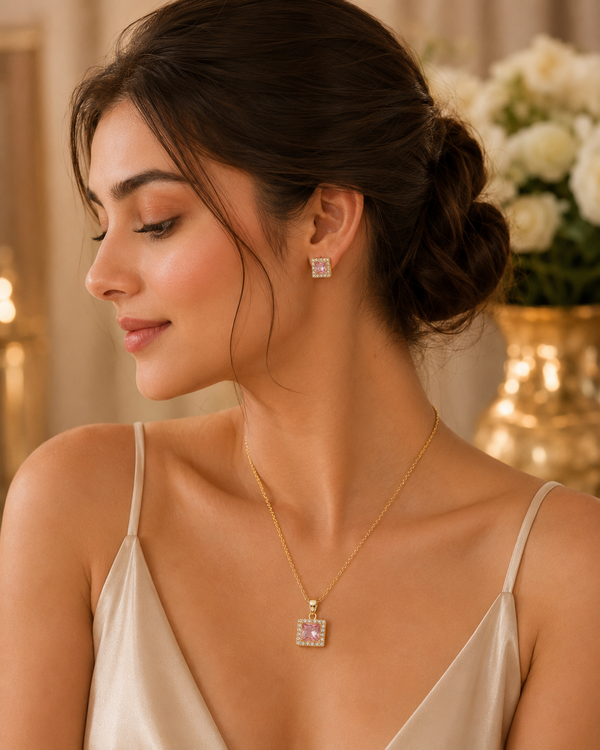 AT PINK Necklace and Earring