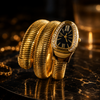 Serpentine Luxe Watchfor Women | Gold Coil Bracelet Watch
