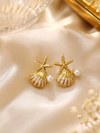 Modra ATShell Earings