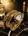 Serpentine Luxe Watchfor Women | Gold Coil Bracelet Watch
