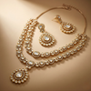 MOSSGOLD Necklace and Earrings Set
