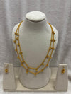 Mordra Golden Double layer Ghungaroo Chain with earings