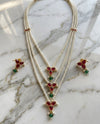 Rani Haar style 3-Layer Pearl Necklace Set