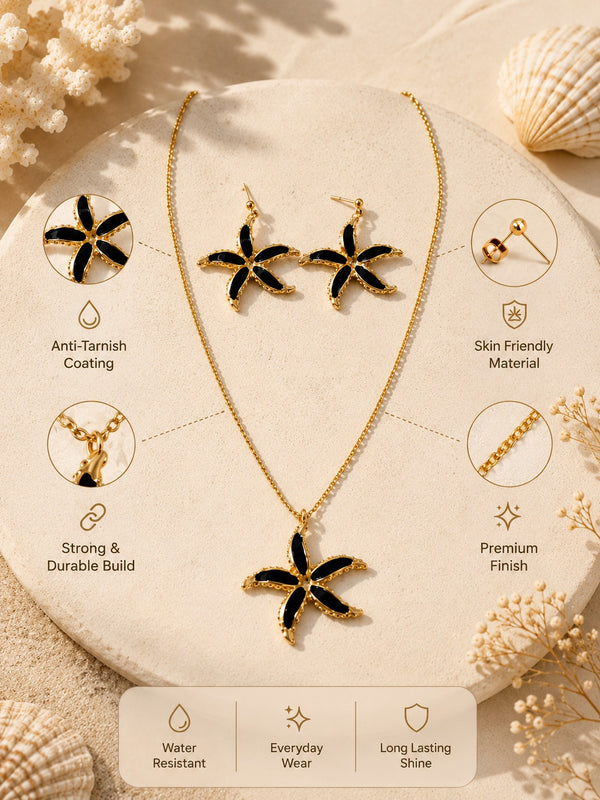 Sea Bloom Starfish Pendant Set