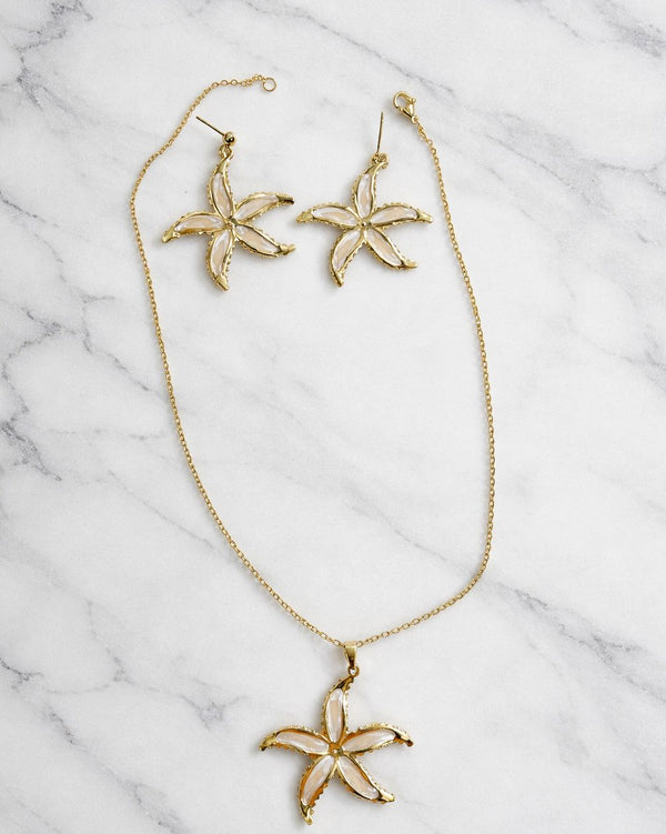 Sea Bloom Starfish Pendant Set