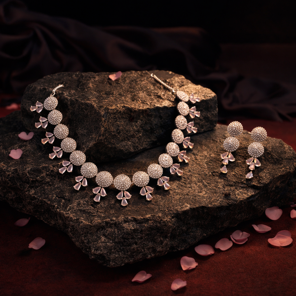 AD PINK Necklace and Earring