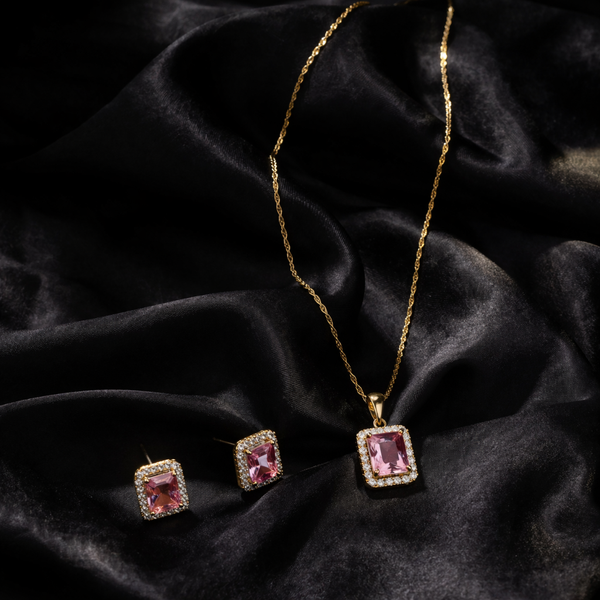 AT PINK Necklace and Earring