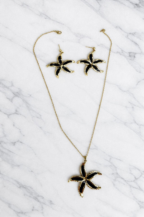 Sea Bloom Starfish Pendant Set