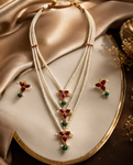 Rani Haar style 3-Layer Pearl Necklace Set
