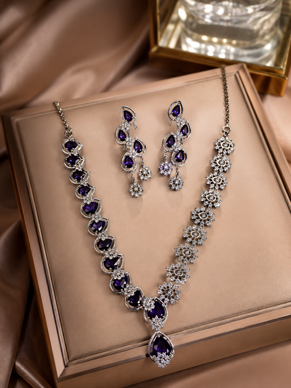 Modra AD Blossom Necklace set