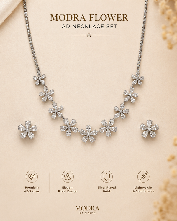 Modra Flower AD Necklacce
