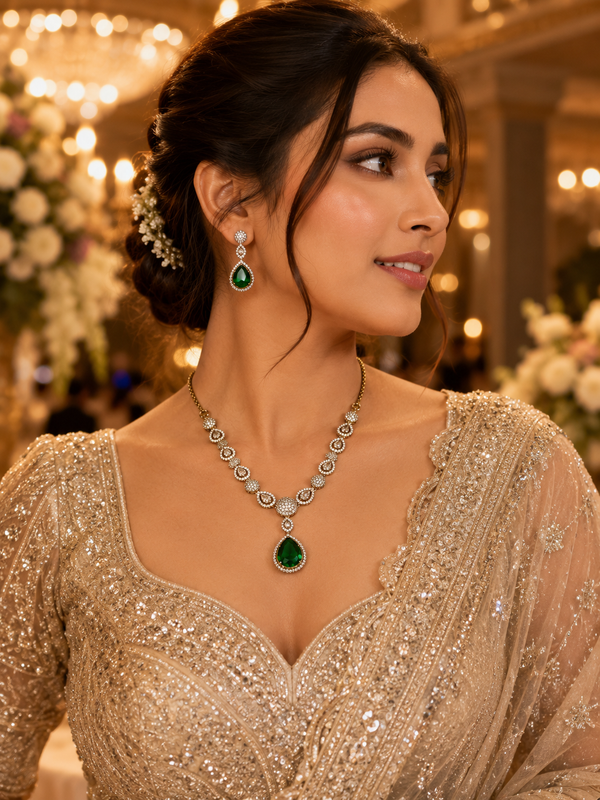 Modra AD Royal Teardrop Necklace set