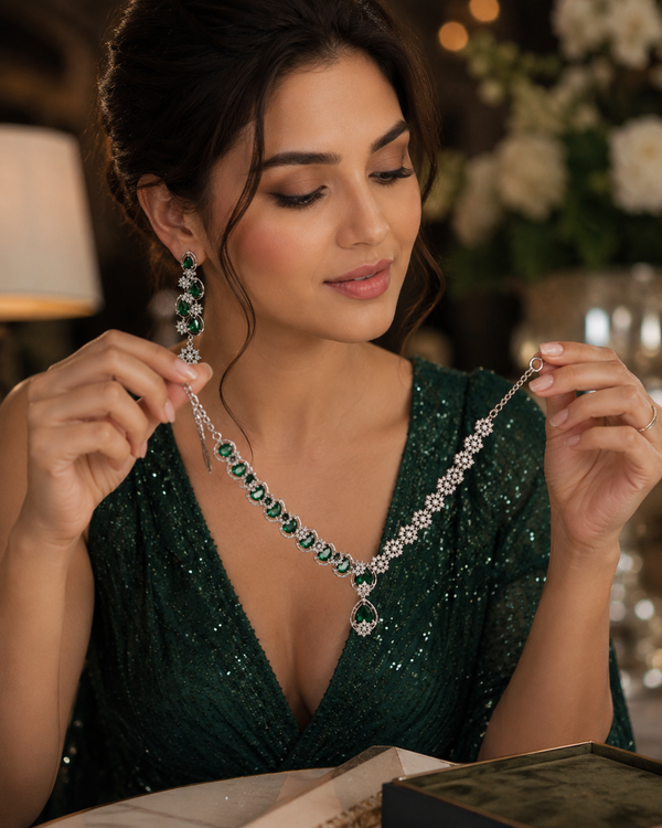 Modra AD Blossom Necklace set