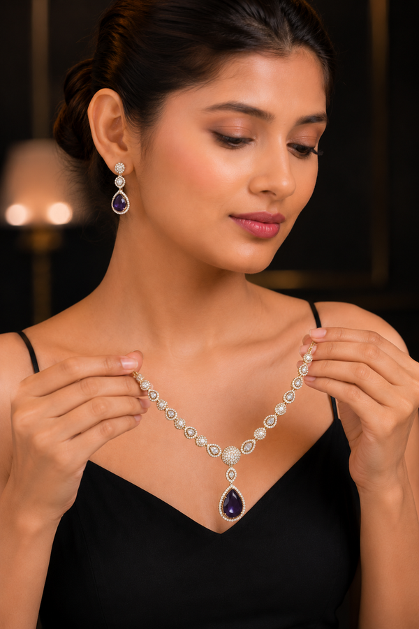 Modra AD Royal Teardrop Necklace set
