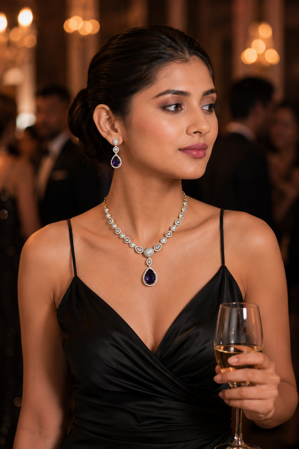 Modra AD Royal Teardrop Necklace set