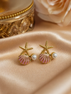 Modra ATShell Earings