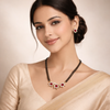 Flower Mangalsutra and Earring