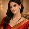 Flower Mangalsutra and Earring