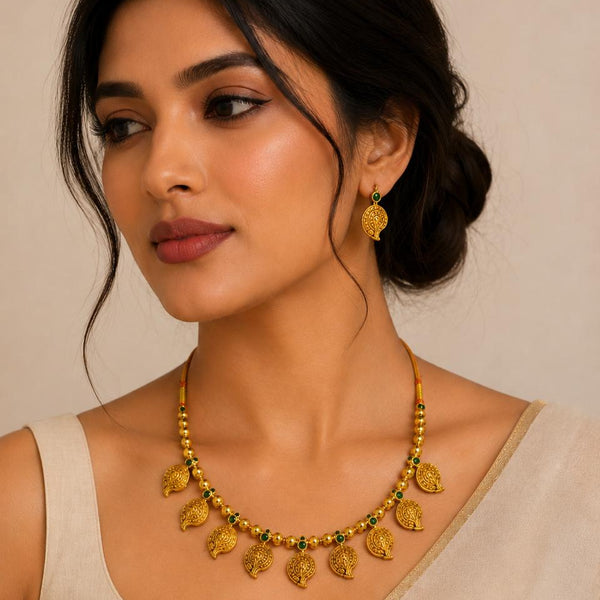Mango Heritage Traditional Necklace Set with Earrings