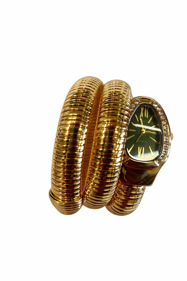 Serpentine Luxe Watchfor Women | Gold Coil Bracelet Watch