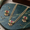 Lotus Kundan Pearl Choker Set