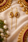AD Stone Ear Cuff with Pearl Accents