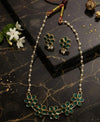 Floral Necklace Set with Pearls – Adjustable Thread Choker | Ethnic Statement Jewelry