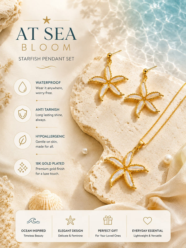 Sea Bloom Starfish Pendant Set