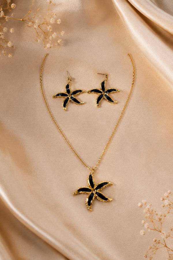 Sea Bloom Starfish Pendant Set
