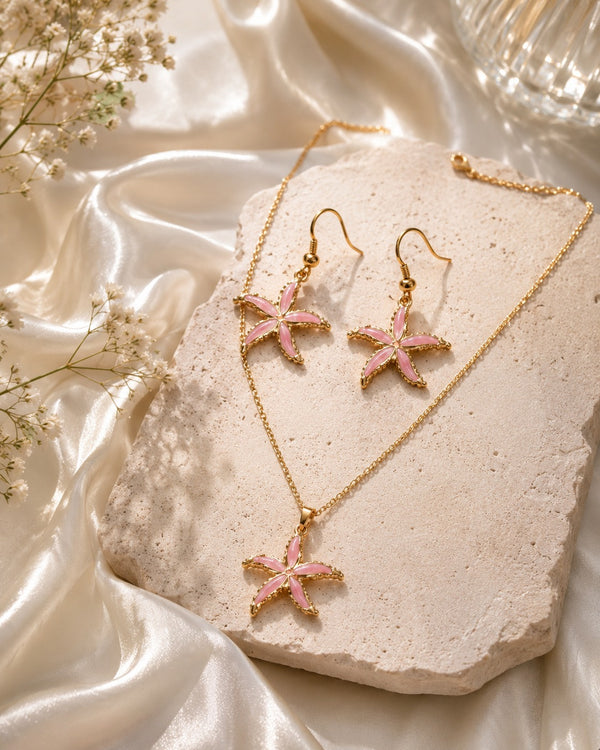 Sea Bloom Starfish Pendant Set