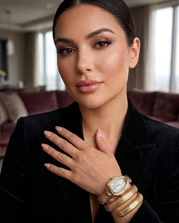 Serpentine Luxe Watchfor Women | Gold Coil Bracelet Watch
